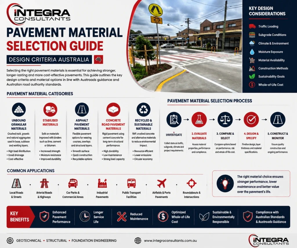 pavement material selection Australia